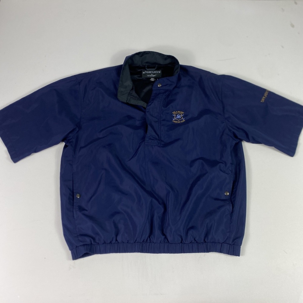 FootJoy DryJoys Pullover Jacket Mens‎ Large Blue Golf S/S Windbreaker Sharon CC